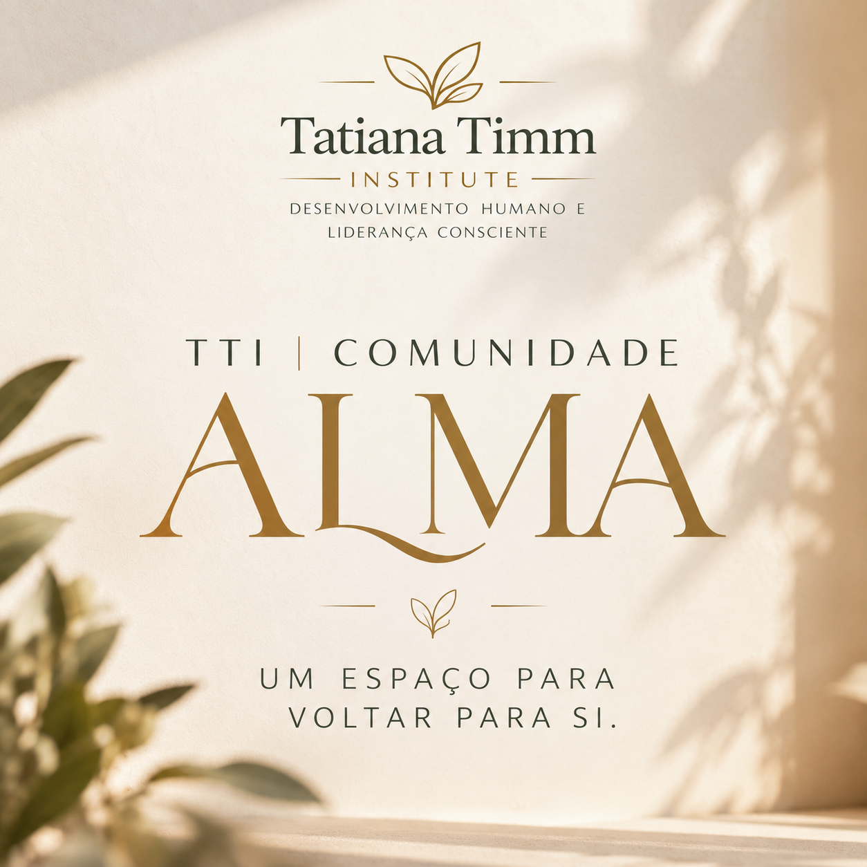 Pôster da Comunidade ALMA: um espaço para voltar para si